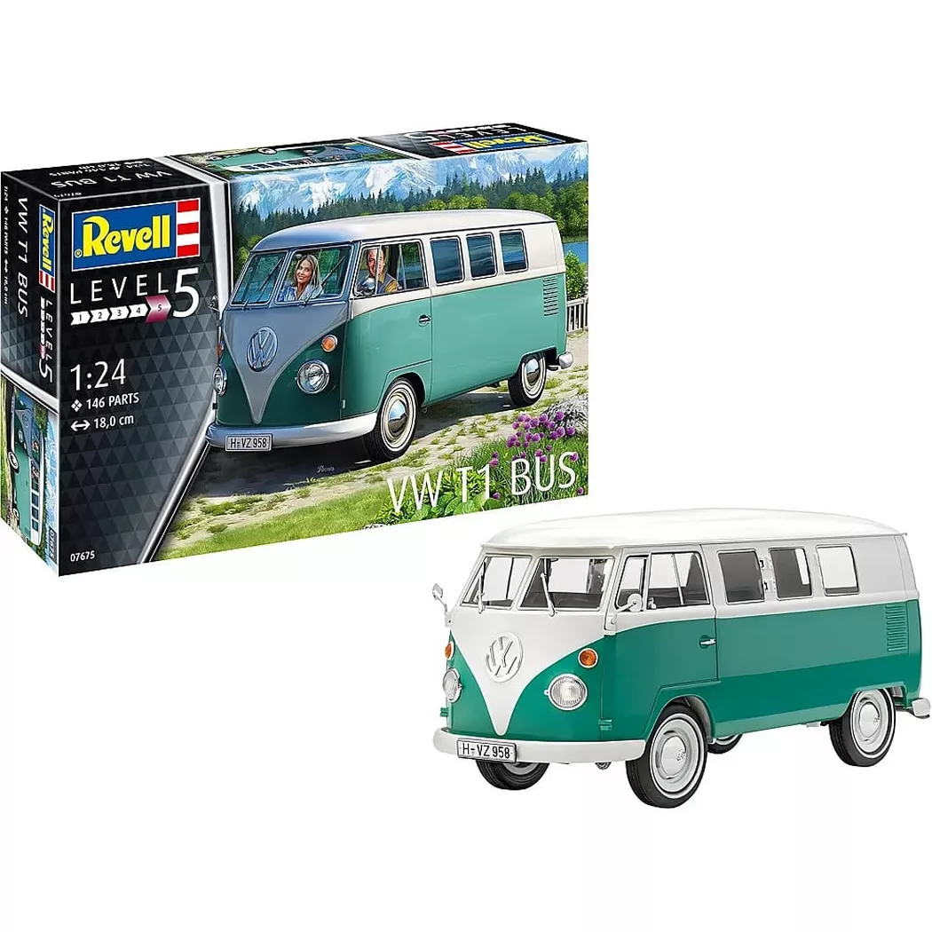 Revell - Level 5 Modellbausatz VW T1 Bus, Multicolor