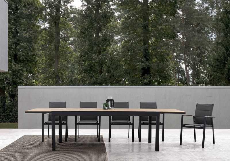 mutoni Table à rallonge de jardin Elias 200-300x95 anthracite  