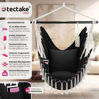 Tectake Fauteuil suspendu Malika, style boho, capacité de charge 150 kg  