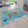 Paco Home Mappe del mondo dei tappeti per bambini  
