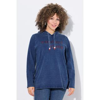 Ulla Popken Felpa con cappuccio Ricamo Tasche  