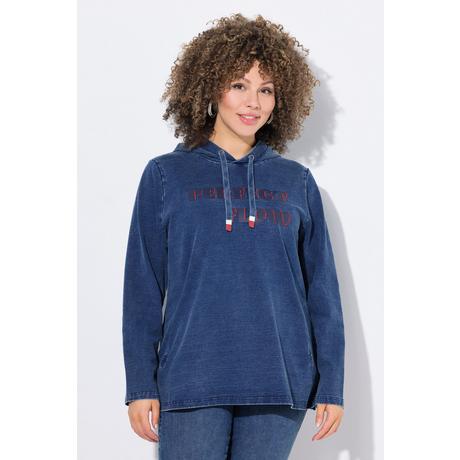 Ulla Popken Felpa con cappuccio Ricamo Tasche  