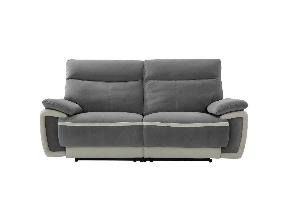 Vente-unique Relaxsofa elektrisch 3Sitzer METTI Samt  