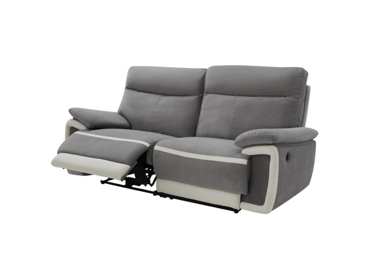 Vente-unique Relaxsofa elektrisch 3Sitzer METTI Samt  