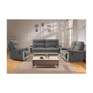 Vente-unique Relaxsofa elektrisch 3Sitzer METTI Samt  