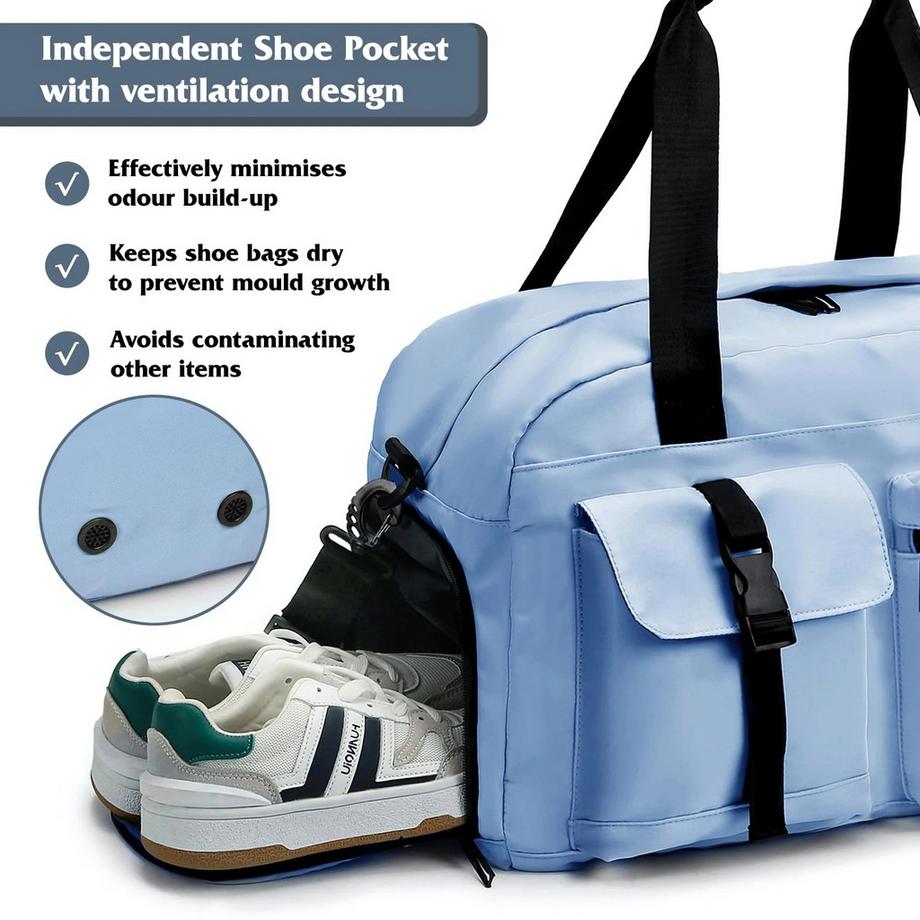 Only-bags.store Sporttasche mit belüftetem Schuhfach und Nassfach  
