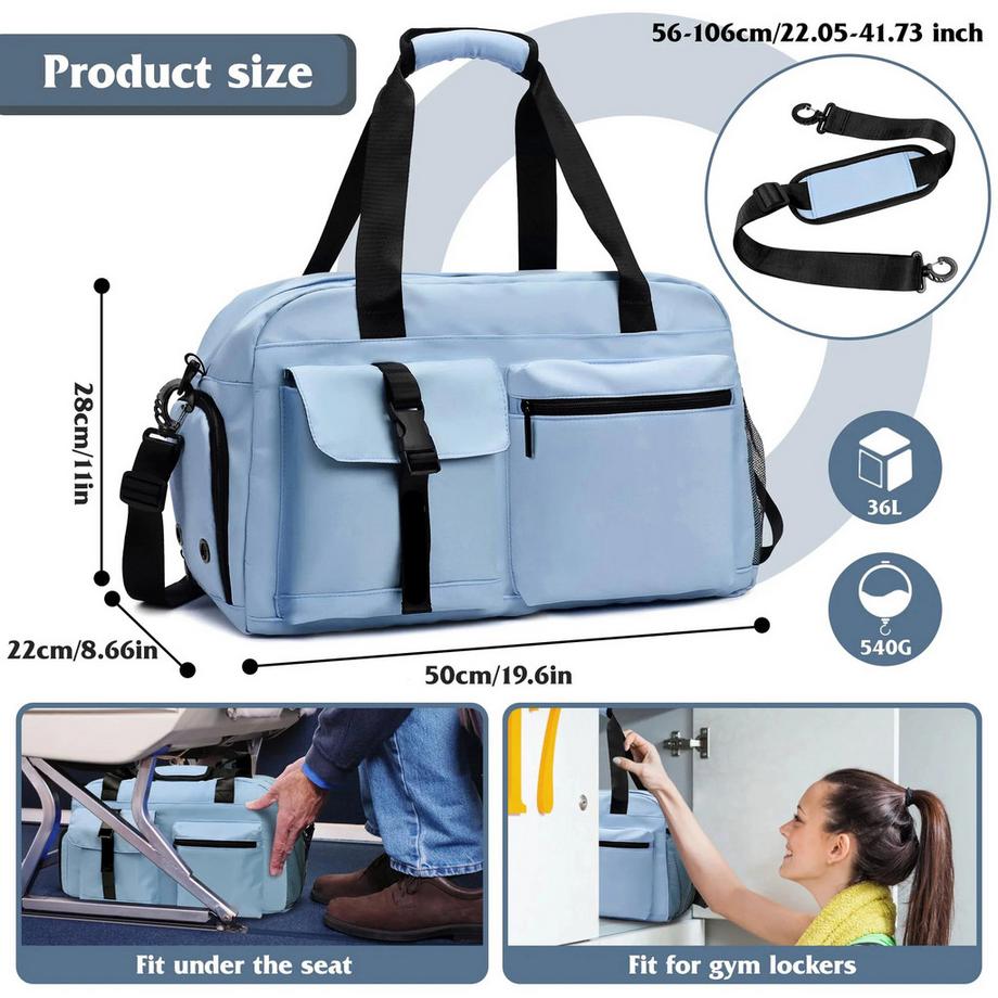 Only-bags.store Sporttasche mit belüftetem Schuhfach und Nassfach  