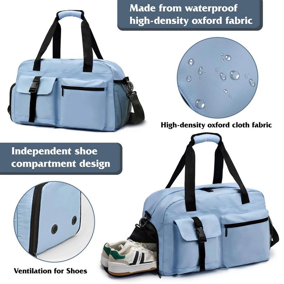 Only-bags.store Sporttasche mit belüftetem Schuhfach und Nassfach  