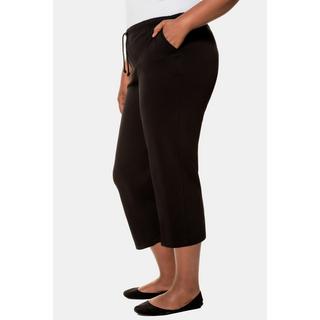 Ulla Popken  Pantalon 3/4 en jersey à jambe droite classique noir 