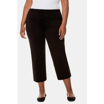 Pantalon 3/4 en jersey à jambe droite classique noir