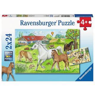 Ravensburger  Ravensburger puzzle Au centre équestre 2x24p 