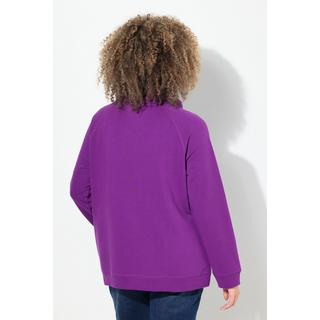 Ulla Popken  Sweat-shirt à col montant et manches longues, poches, flocon de neige 