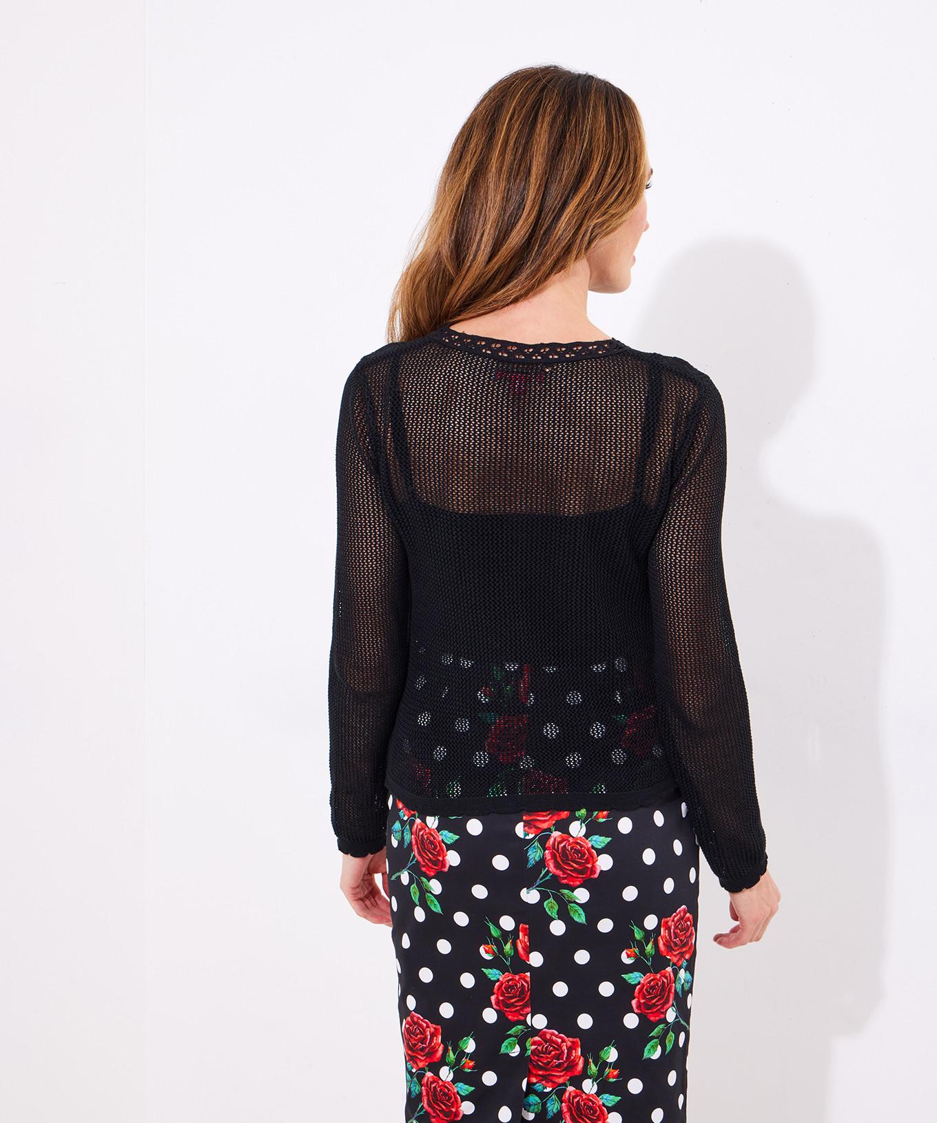 Joe Browns Strickjacke Transparente Rose Spitze  