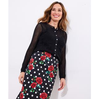 Joe Browns Strickjacke Transparente Rose Spitze  