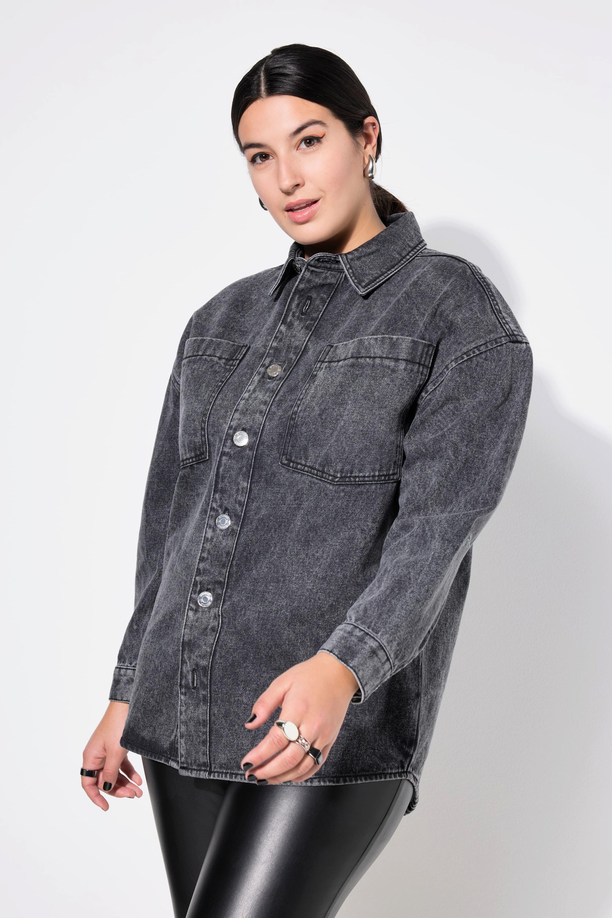 Studio Untold  Jeanshemd, oversized, Hemdkragen, Langarm 