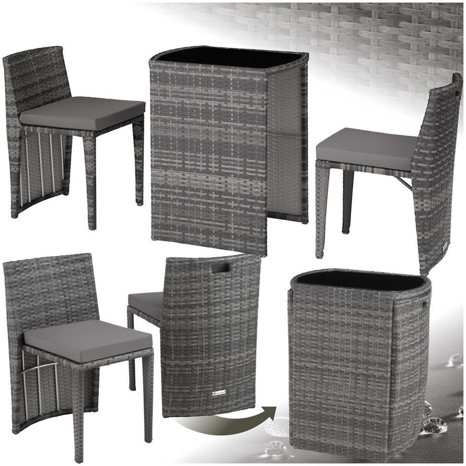 Set in rattan  Amburgo  con telaio in alluminio