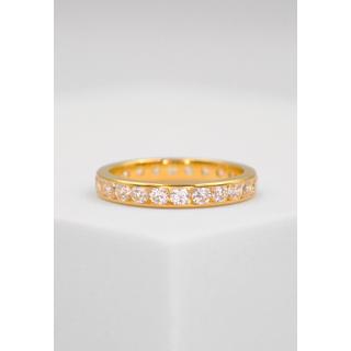 MUAU Schmuck  Memoire Ring Gelbgold 750 Zirkonia 