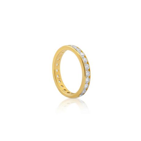 MUAU Schmuck  Memoire Ring Gelbgold 750 Zirkonia 