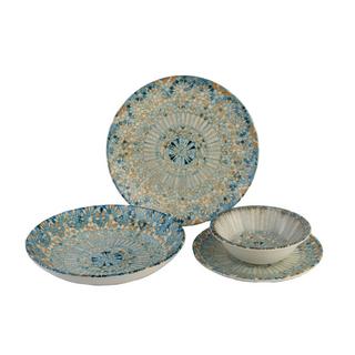 Bonna  Set di stoviglie - Luca Mosaic - 24 pezzi - 6 Persone - Porcellana 