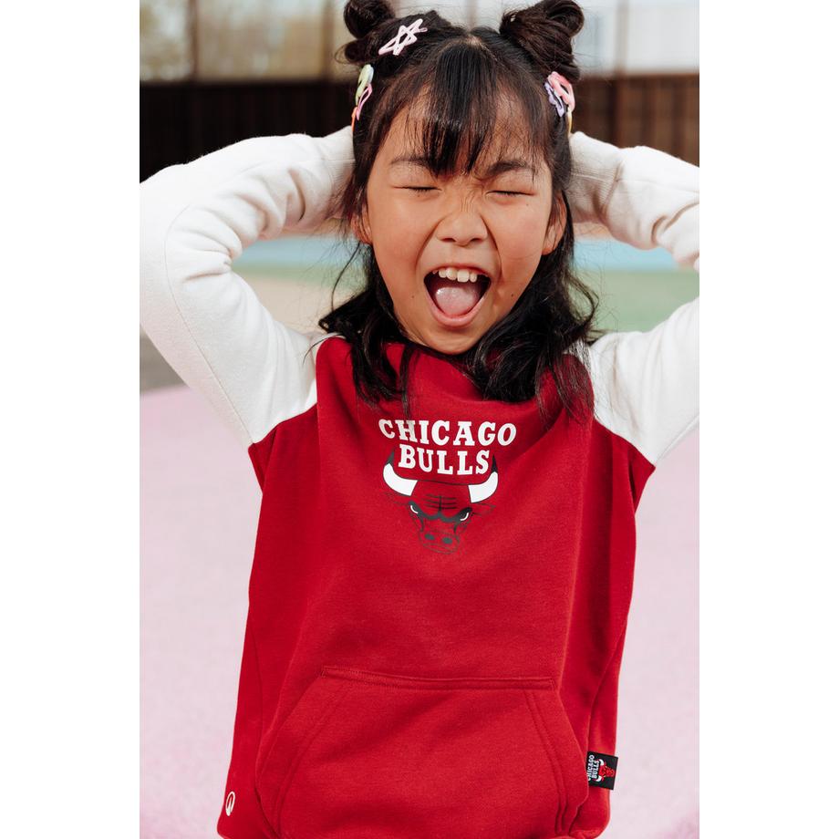 TARMAK  NBA Bulls Kapuzenpullover für Kinder, bordeauxrot 