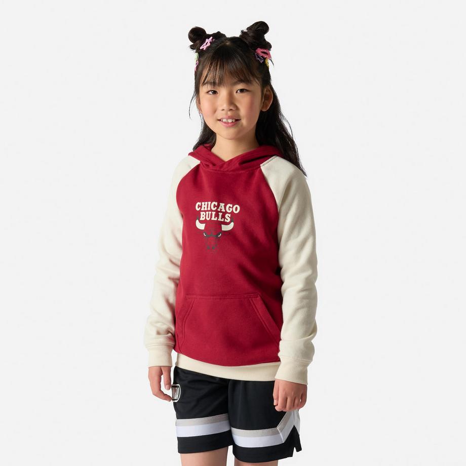 TARMAK  NBA Bulls Kapuzenpullover für Kinder, bordeauxrot 