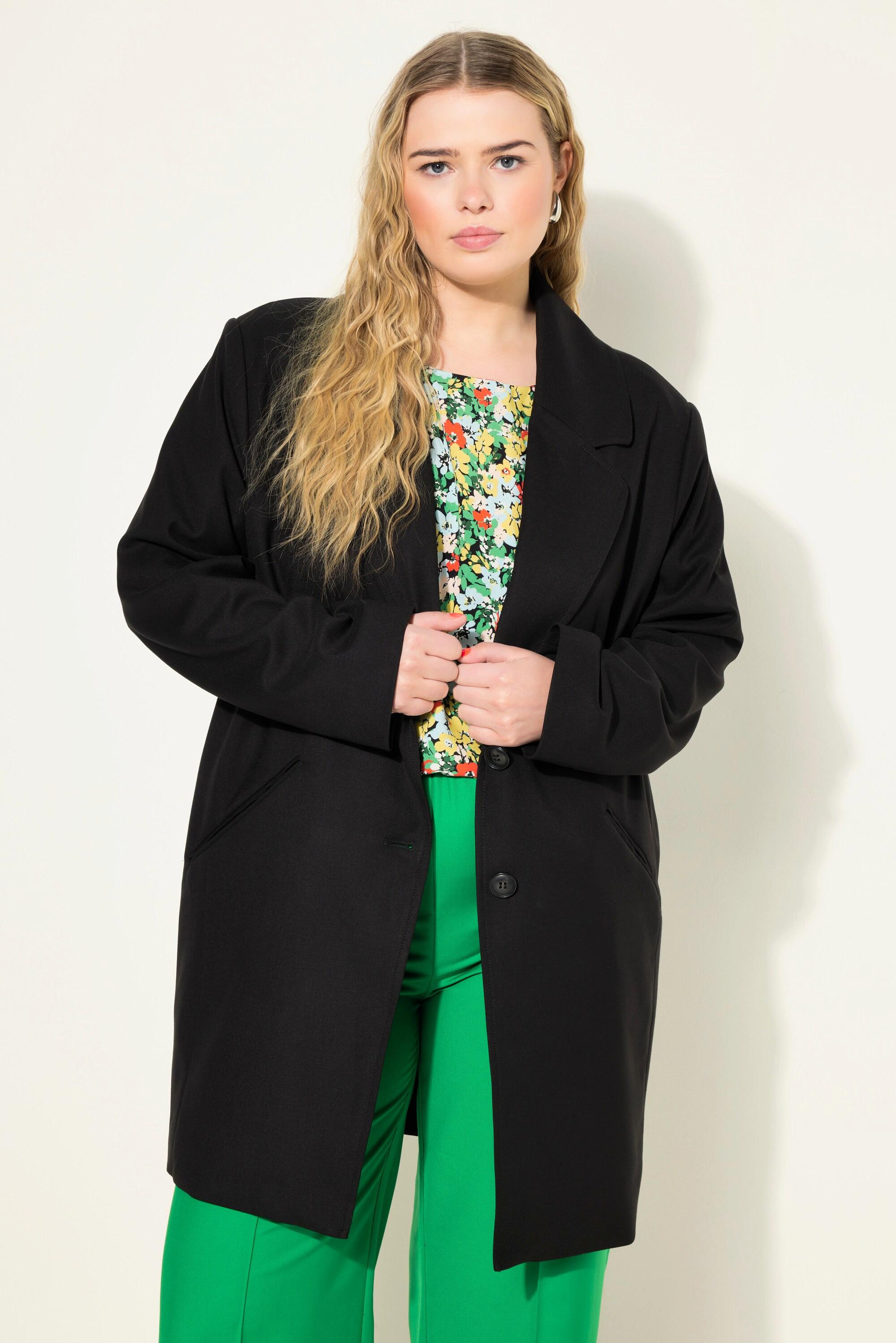 Studio Untold  Long blazer oversized coupe Loose Shape, tissu finement texturé 