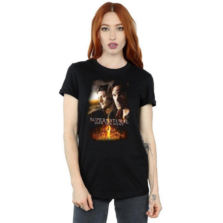Supernatural T-Shirt Flaming Poster  