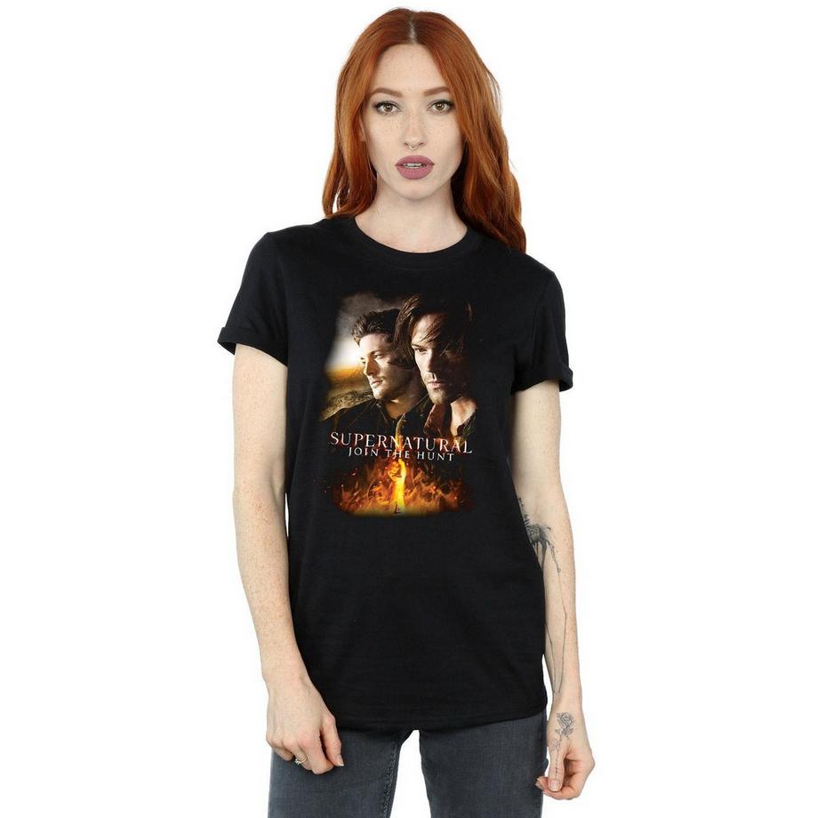 Supernatural T-Shirt Flaming Poster  