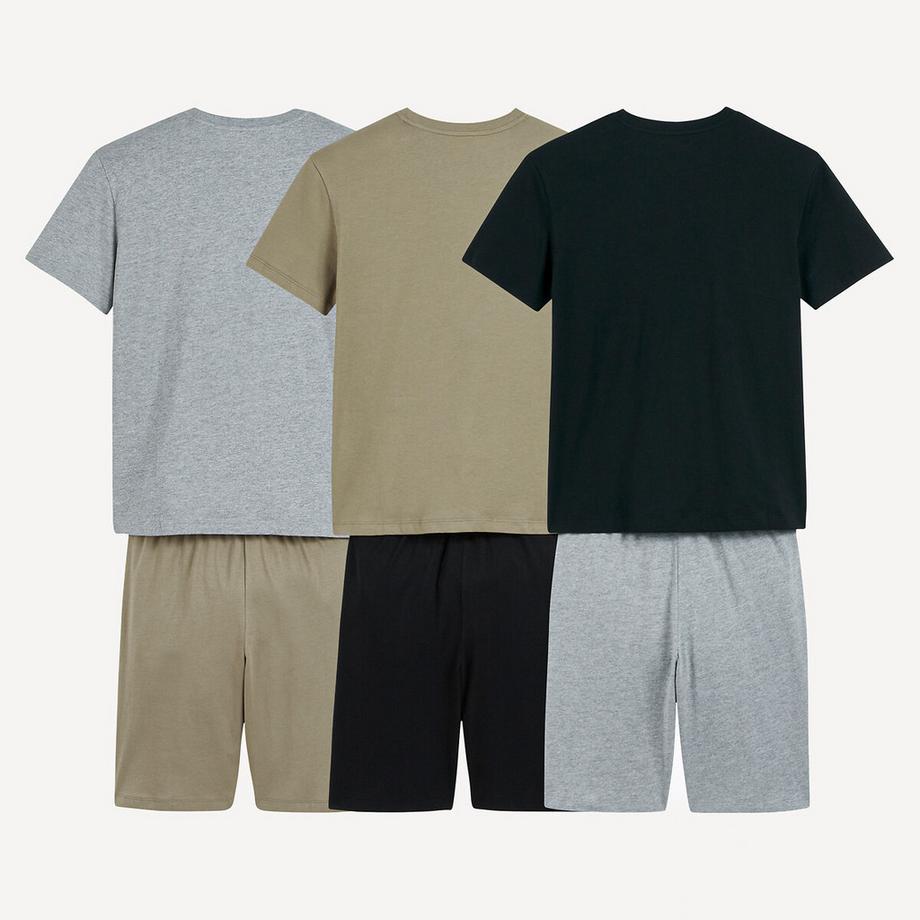 La Redoute Collections  3er-Pack Kurzpyjamas mit Skater-Schriftzügen 