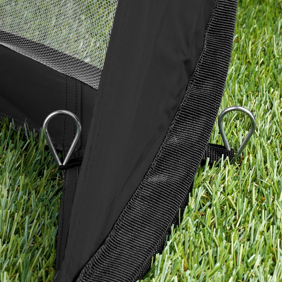 Tectake  2er-Set Pop-up Fußballtor  selbstentfaltend witterungsbeständig 