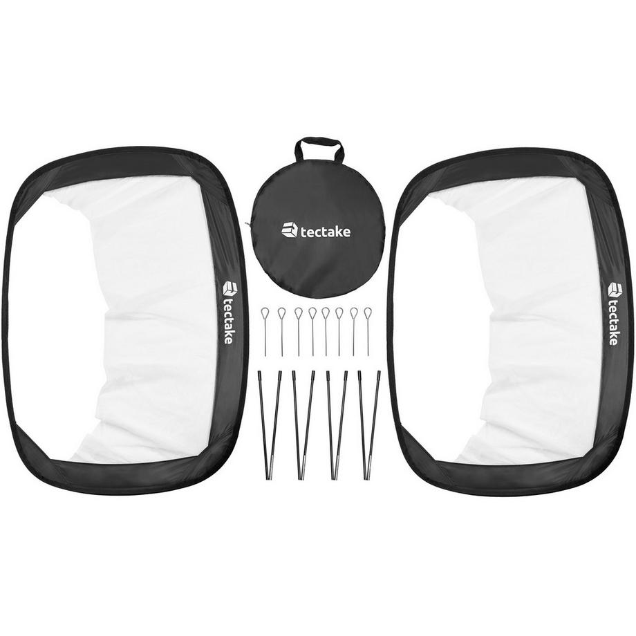 Tectake  2er-Set Pop-up Fußballtor  selbstentfaltend witterungsbeständig 