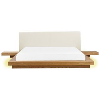 Beliani Lit avec LED en MDF Scandinave ZEN  