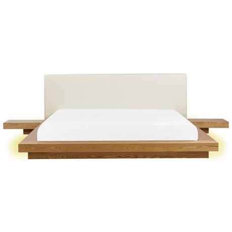 Beliani Lit avec LED en MDF Scandinave ZEN  