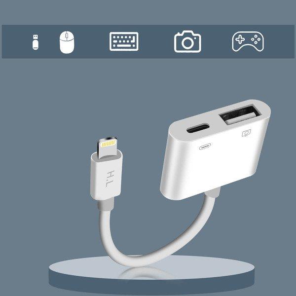 Avizar  Adaptateur iPhone vers USB - Blanc 