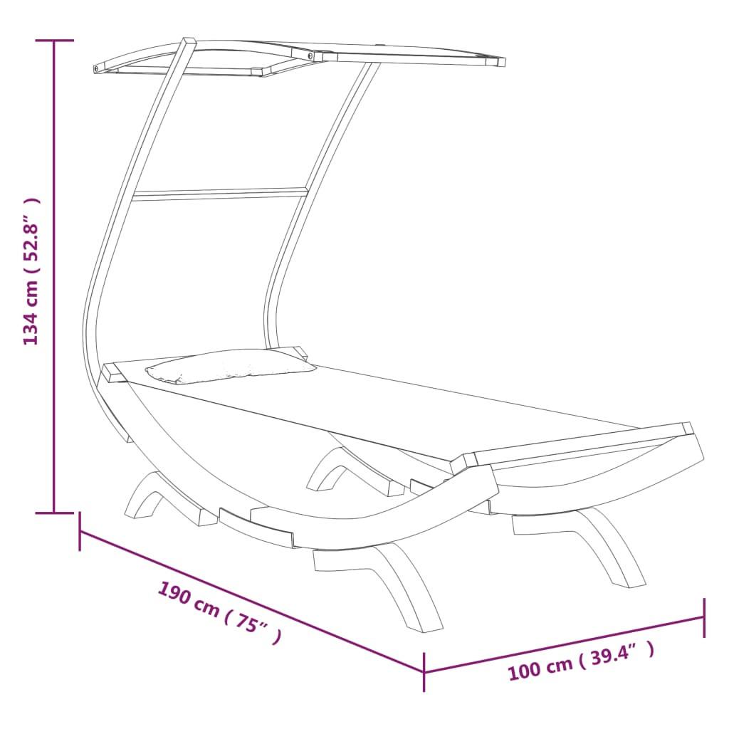 VidaXL Loungebett Comfort  