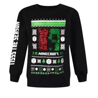 MINECRAFT  Pullover Pailletten  weihnachtliches Design 