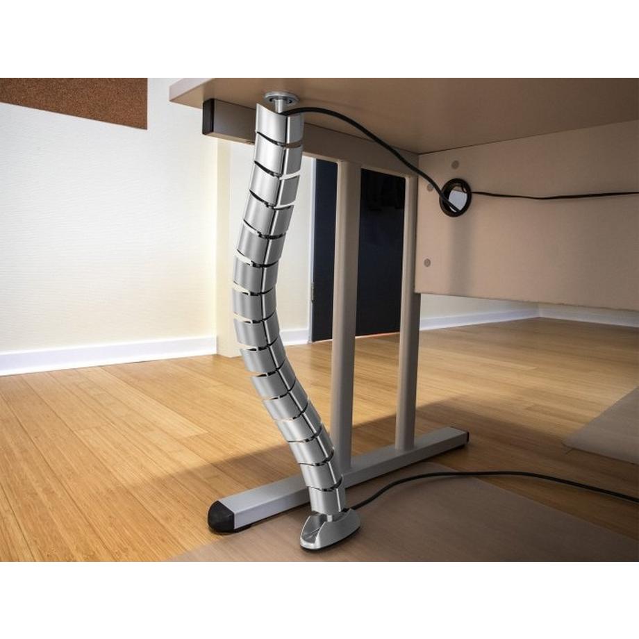 DeLock  Kabelkanal für Schreibtisch 740 x 75 mm höhenverstellbar silber 