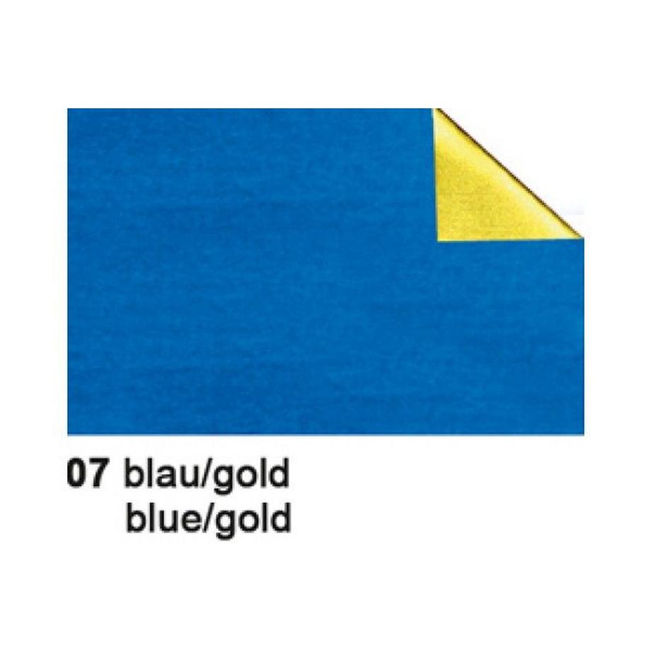 URSUS Bastelfolie Alu 50x80cm 4442107 90g, blau/gold