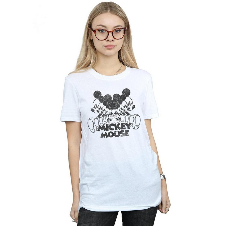 Disney Mickey Mouse T-Shirt Graphique Effet Vieilli  