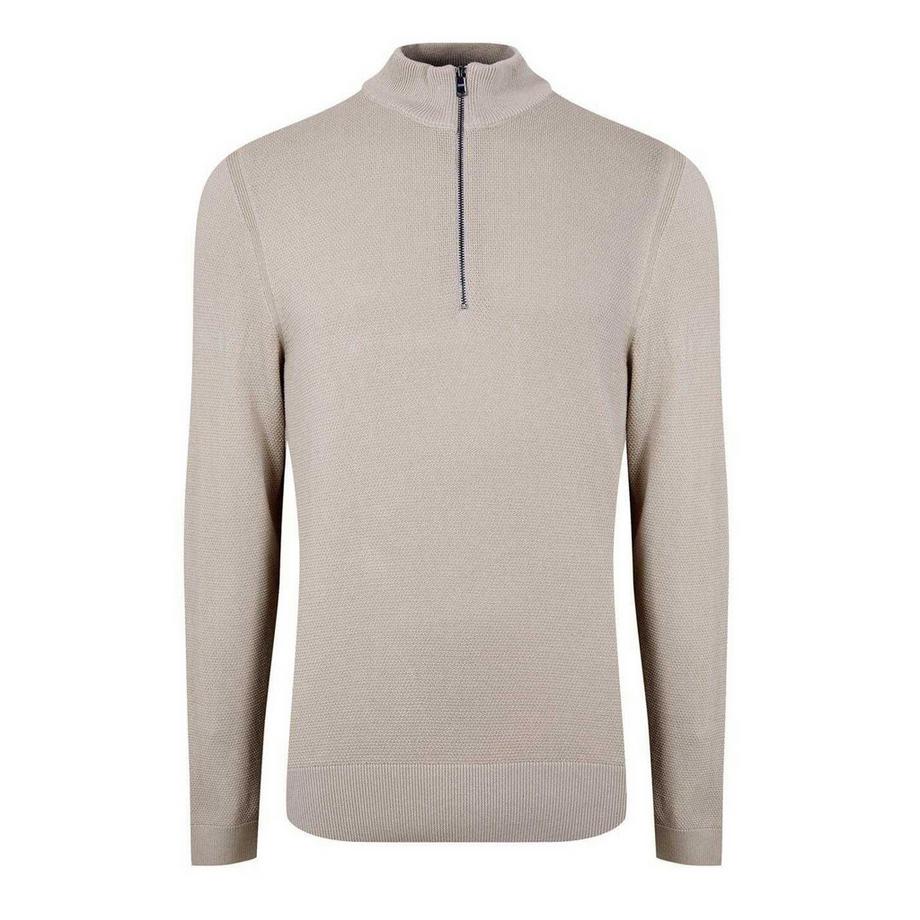 Ebrandop Maglione Lavorato A Maglia Mezza Cerniera