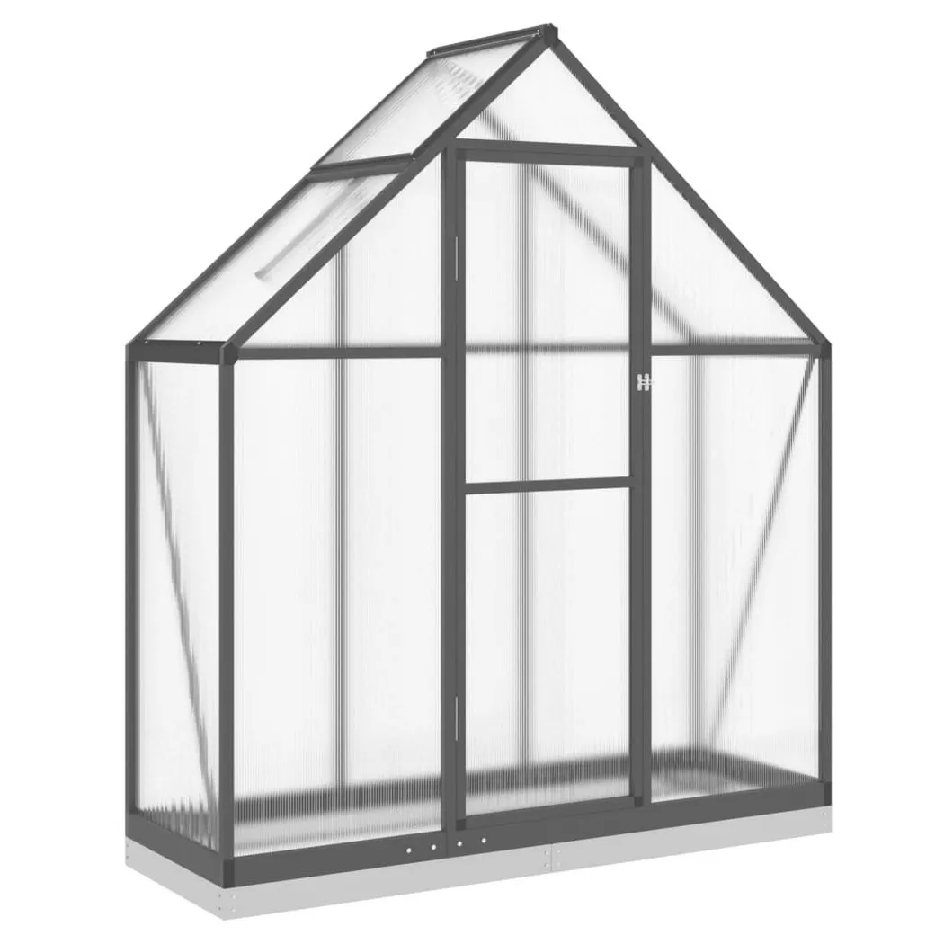 VidaXL - Gewächshaus aluminium, One Size, Grau
