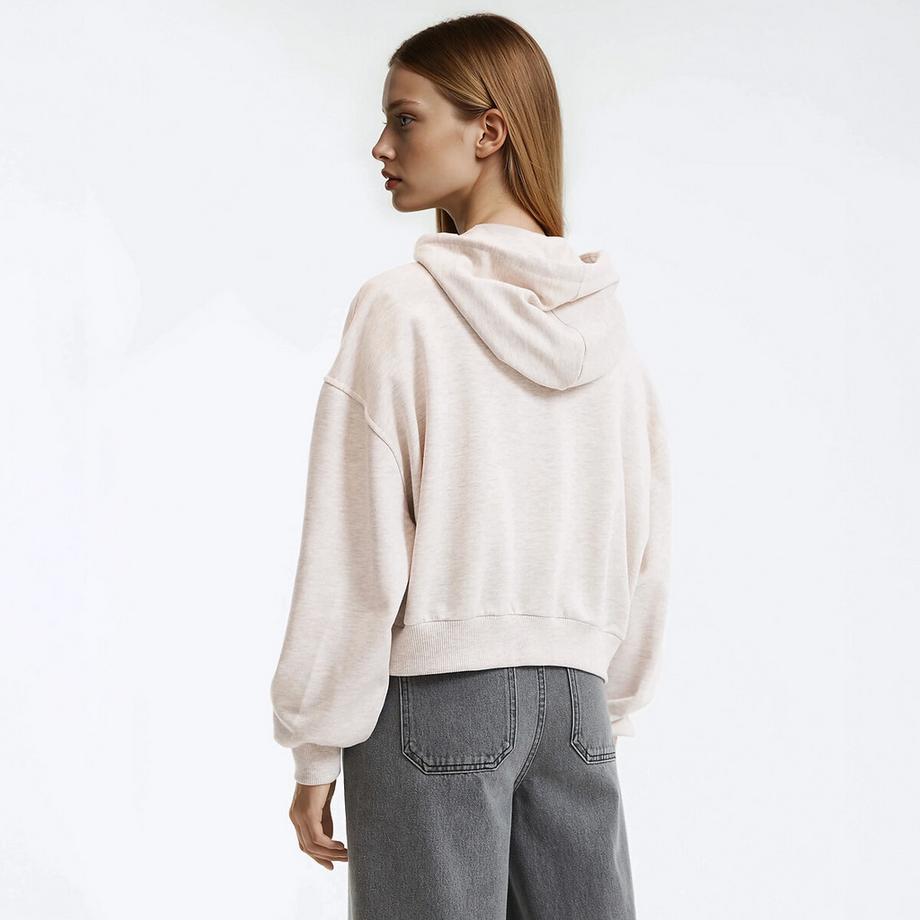 La Redoute Collections Sweat court zippé à capuche  