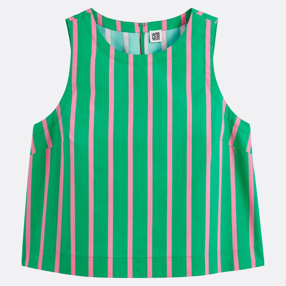 La Redoute Collections Gestreiftes ärmelloses Rundhals-Top  