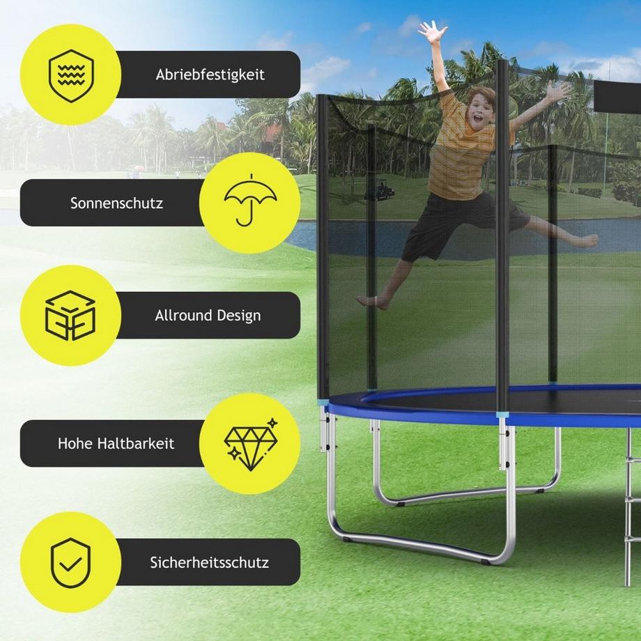 Northix Rete di Sicurezza per Trampolino per Protezione Sicura  