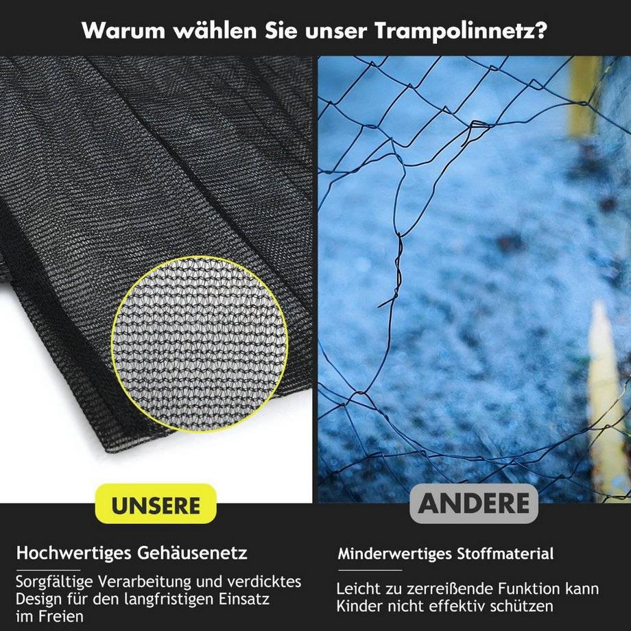 Northix Rete di Sicurezza per Trampolino per Protezione Sicura  