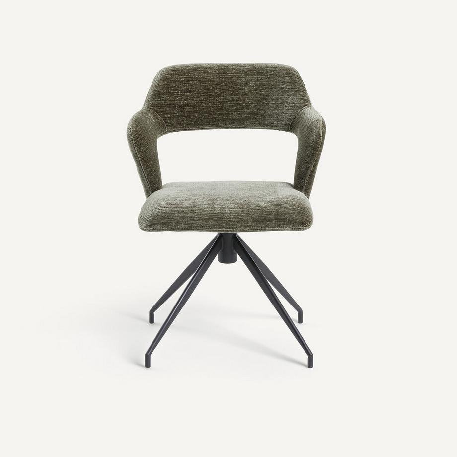 AM.PM Drehbarer Tischsessel aus Samt  