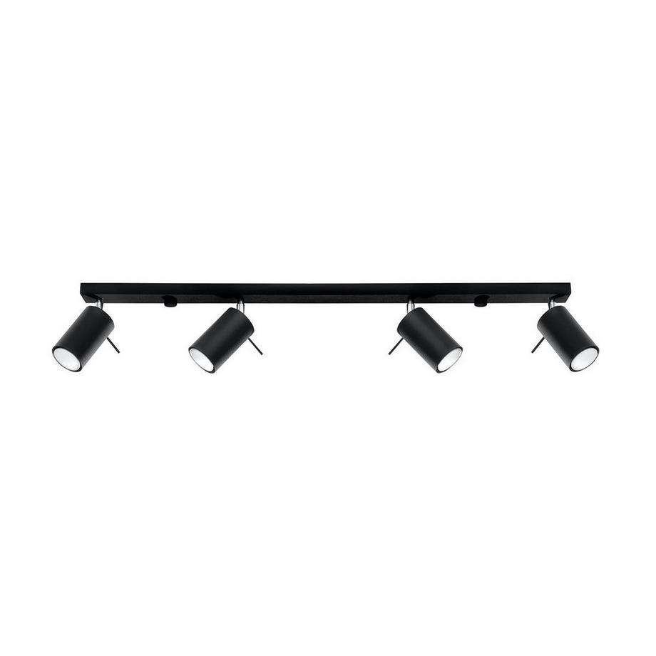 OZAIA  Plafonnier design 4 lampes alignées RANDY acier 