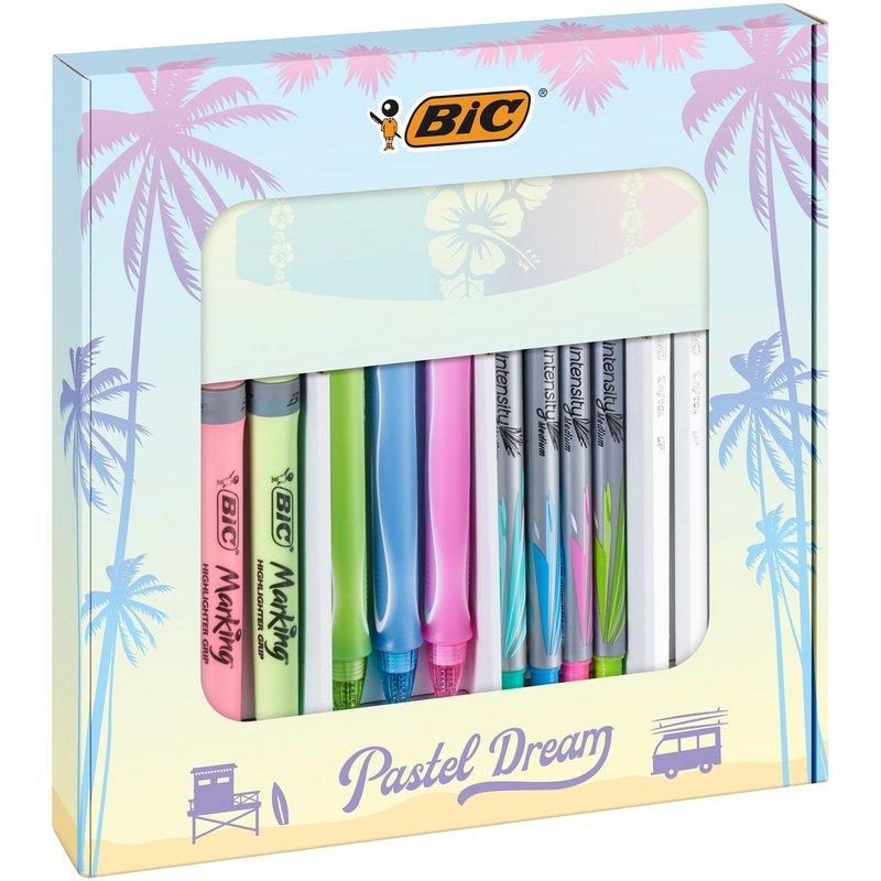 BiC BIC Schreibset Pastel Edition, 16 Stück ass.  