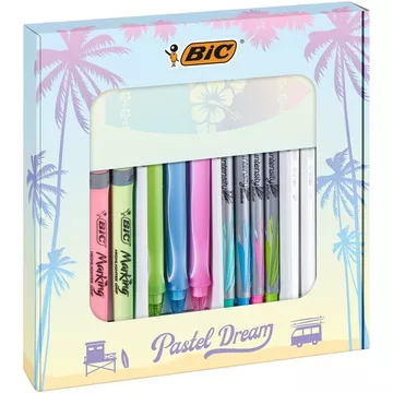BIC Schreibset Pastel Edition, 16 Stück ass.