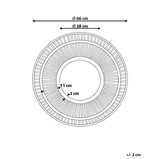 Beliani Wandspiegel aus Bambusholz Boho BLASITO  
